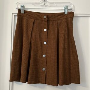 Zara faux suede brown skirt